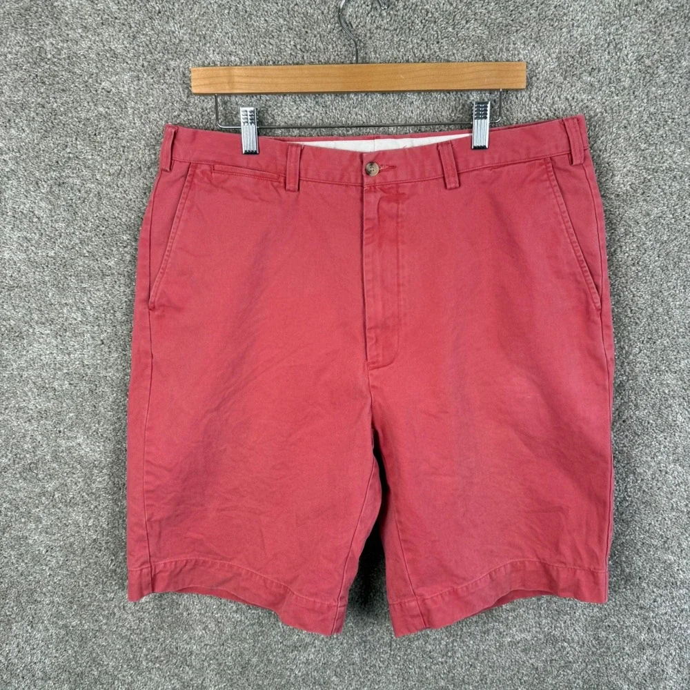 Polo Ralph Lauren Mens 36 Tall Salmon Pink Coral Cotton Chino Shorts Classic Fit